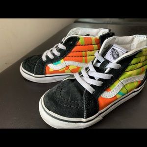 Multi colored high top vans